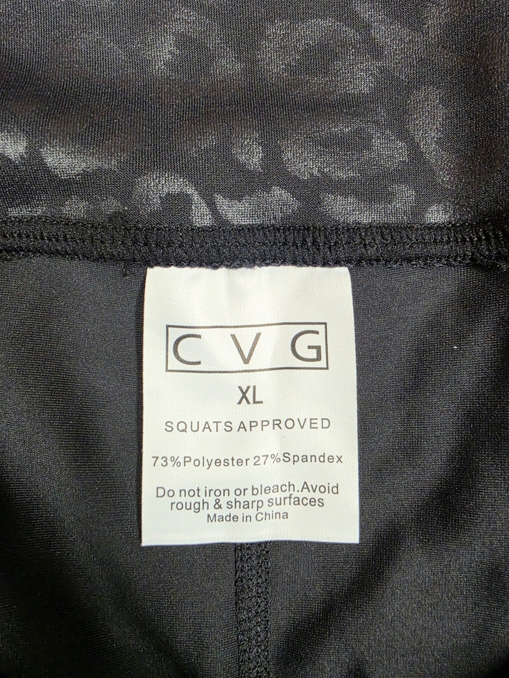 CVG XL Black Leopard Active Capri Leggings